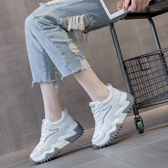 Damen Sportliche Trend-Sneaker mit gepolsterter Sohle und rutschfester Laufsohle EB
