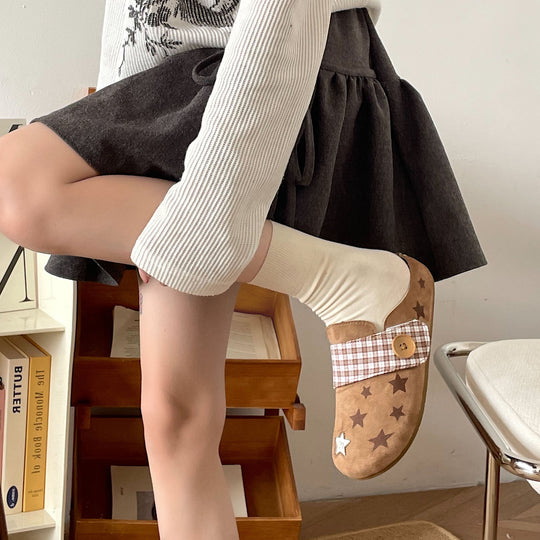 Damen Clogs mit modischem Sternen-Design und bequemer Sohle EB