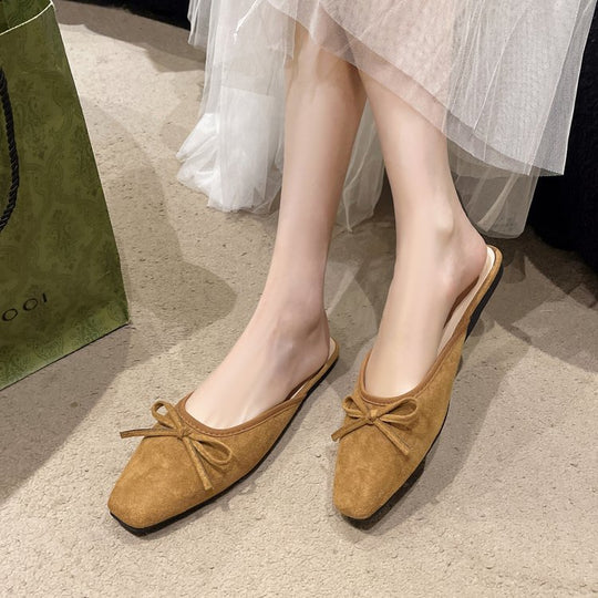 Damen modische Mules mit dekorativem Schleifenakzent EB