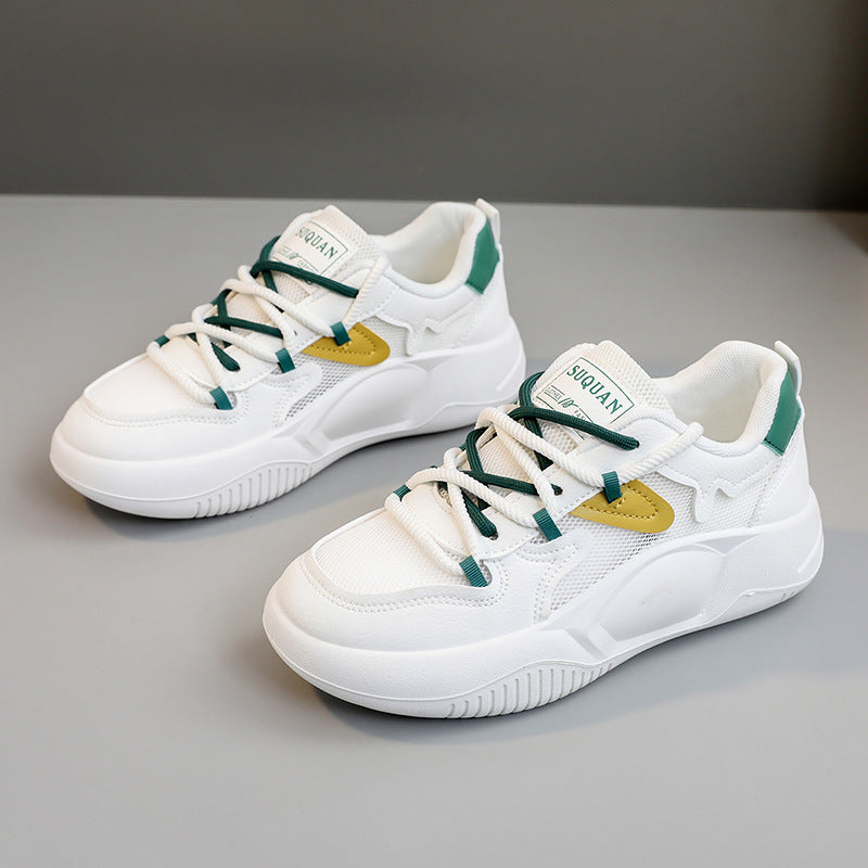 Damen Sportliche Sneakers mit atmungsaktiver Mesh-Oberfläche und robustem Sohlenprofil EB