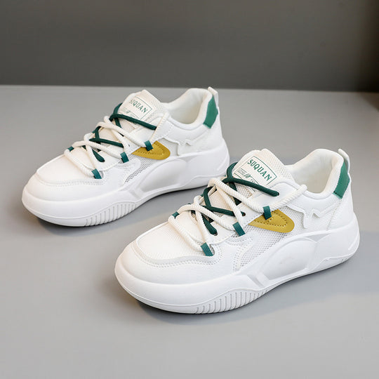 Damen Sportliche Sneakers mit atmungsaktiver Mesh-Oberfläche und robustem Sohlenprofil EB