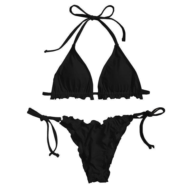 Damen Bikini-Set mit verspielten Rüschendetails EB