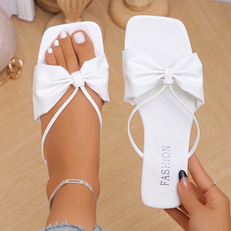 Damen elegante Mules mit schickem Schleifenakzent EB