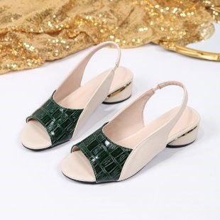 Damen elegante Slingback-Sandalen mit modischen Akzenten EB