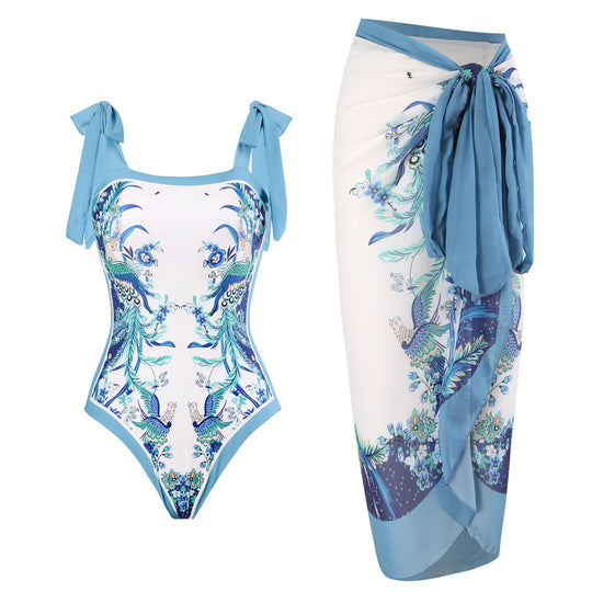 Damen Maxirock mit floralen Mustern und voluminösem Schnitt EB