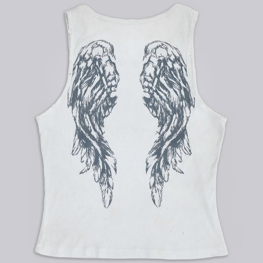 Damen lässiges Tanktop mit stylischem Grafikdruck EB