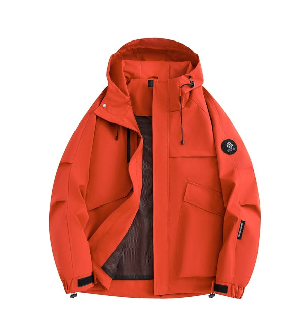Herren multifunktionale Outdoor-Jacke mit verstellbarer Kapuze EB