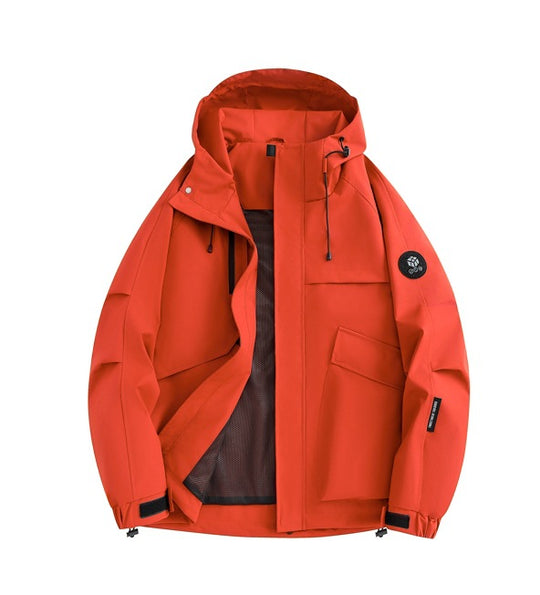 Herren multifunktionale Outdoor-Jacke mit verstellbarer Kapuze EB