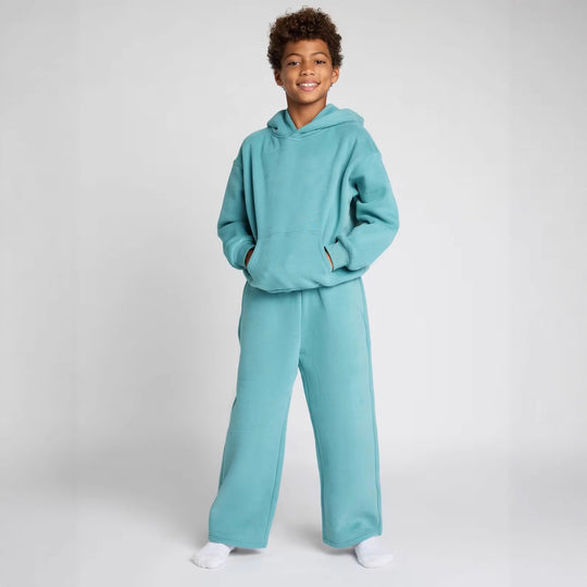Damen lässiger Fleece-Jumpsuit mit geräumiger Kapuze und praktischen Taschen EB