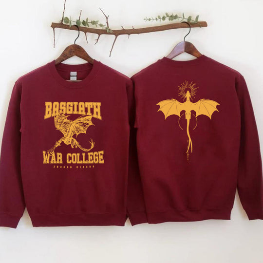 Damen Sweatshirt mit kreativem Drachenmotiv und einzigartigem College-Design EB