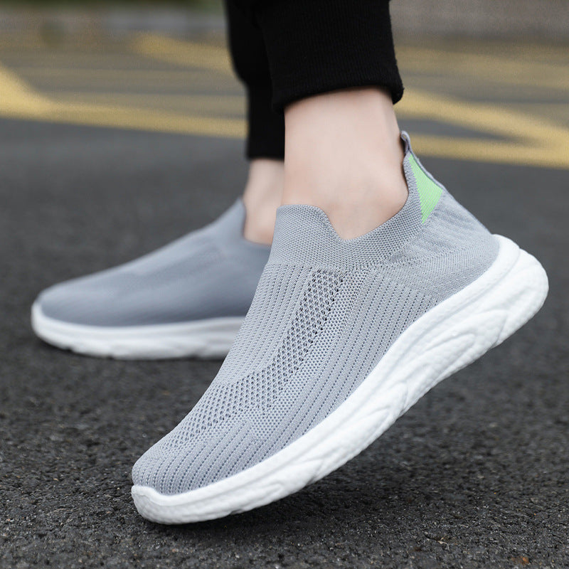 Damen Bequeme Slip-On Laufschuhe mit elastischem Obermaterial EB