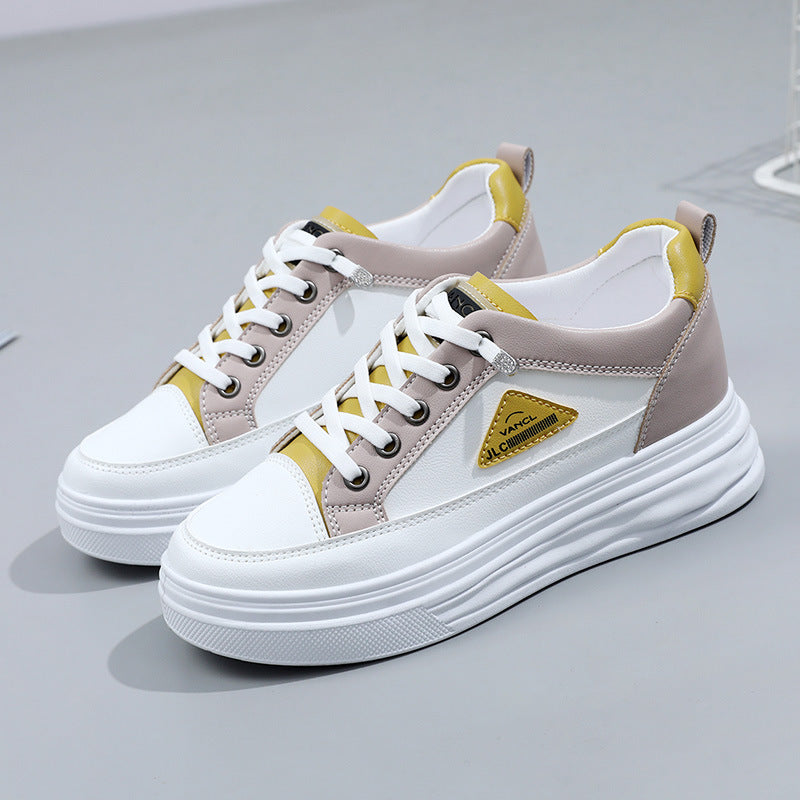 Damen stylische Plateau-Sneaker mit atmungsaktivem Obermaterial und rutschfester Sohle EB