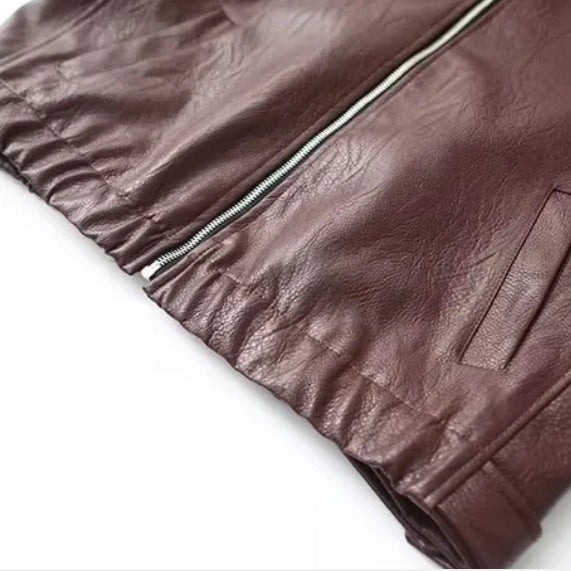 Damen Kunstlederjacke im lässigen Schnitt mit aufgesetzten Taschen EB