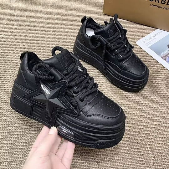 Damen Trendige Chunky Sneakers mit auffälligem Stern-Design EB
