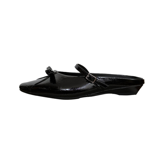 Damen Elegante Slingback-Ballerinas mit modischem Riemchen und luxuriösem Glanz EB