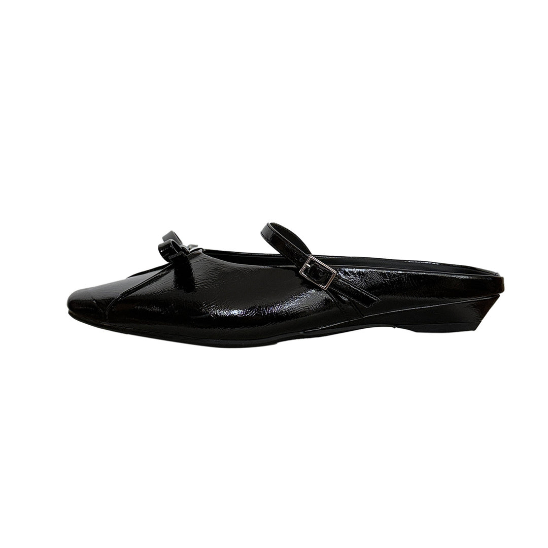 Damen elegante Slingback Ballerinas mit modischer Schleifenapplikation EB