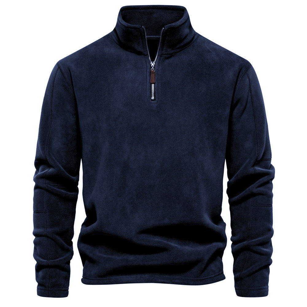 Herren Mikrofleece Pullover mit halbem Reißverschluss EB