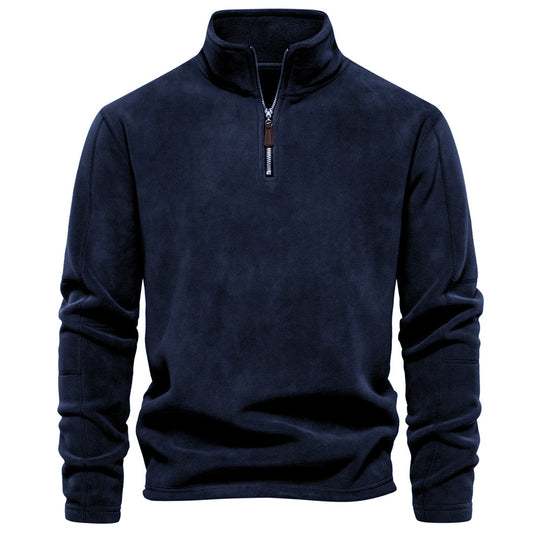 Herren Mikrofleece Pullover mit halbem Reißverschluss EB
