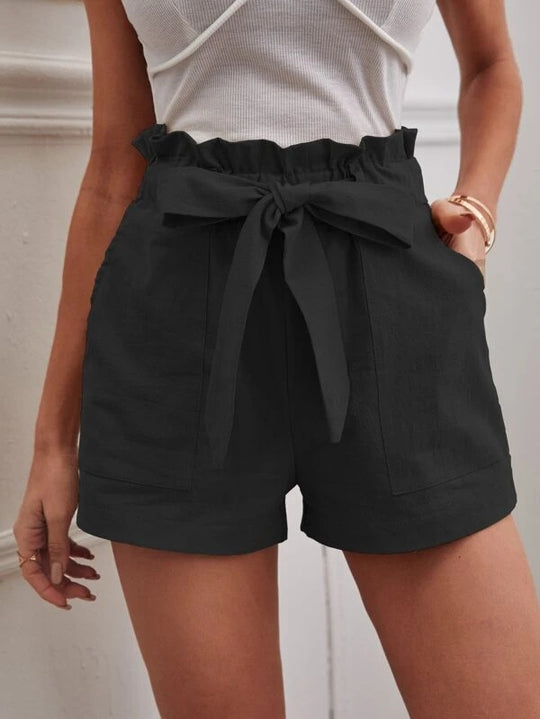Damen Tailored Shorts mit Krawatte und praktischen Taschen EB