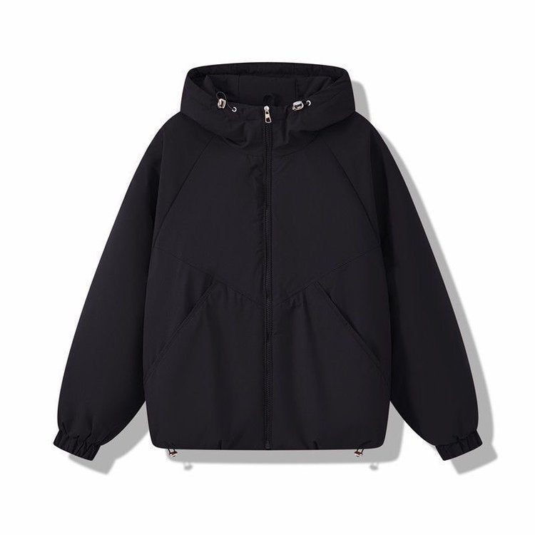 Damen Leicht wattierte Kapuzenjacke mit Raglanärmeln, elastischen Bündchen und verstellbarem Saum EB