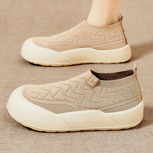 Damen Bequeme Slip-On Sportschuhe mit stoßdämpfendem Fußbett EB