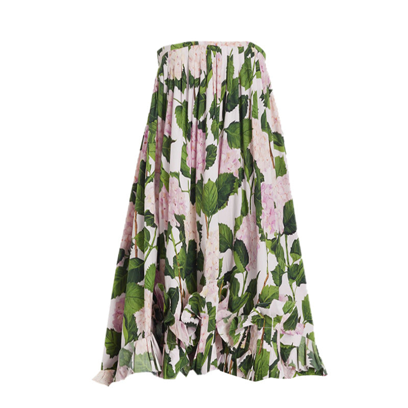 Damen Einteiler Badeanzug mit voluminösen Rüschendetails und floralem Design EB