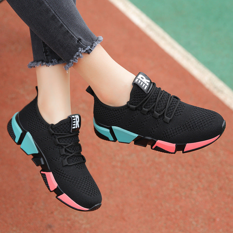 Damen Sportliche Sneaker mit atmungsaktivem Obermaterial und rutschfester Laufsohle EB