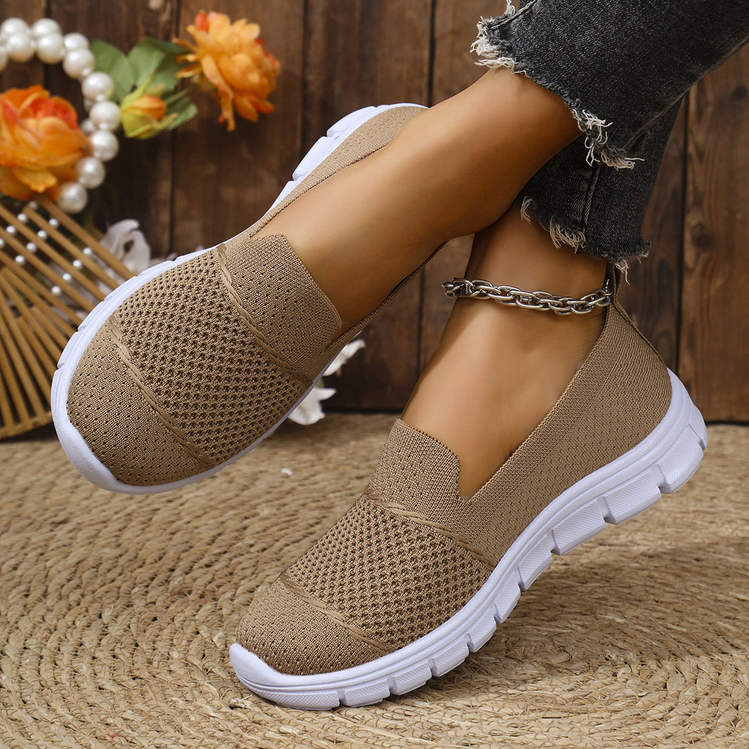 Damen Slip-On Sneakers mit atmungsaktivem Netzmaterial EB