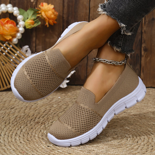 Damen Slip-On Sneakers mit atmungsaktivem Netzmaterial EB