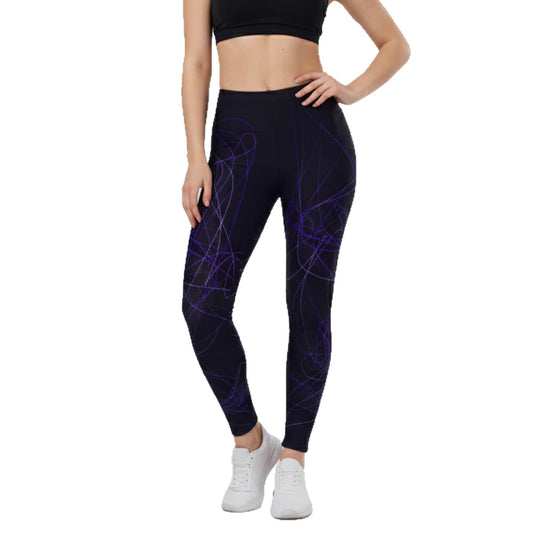 Damen Sportlegging mit stilvollem grafischen Design EB