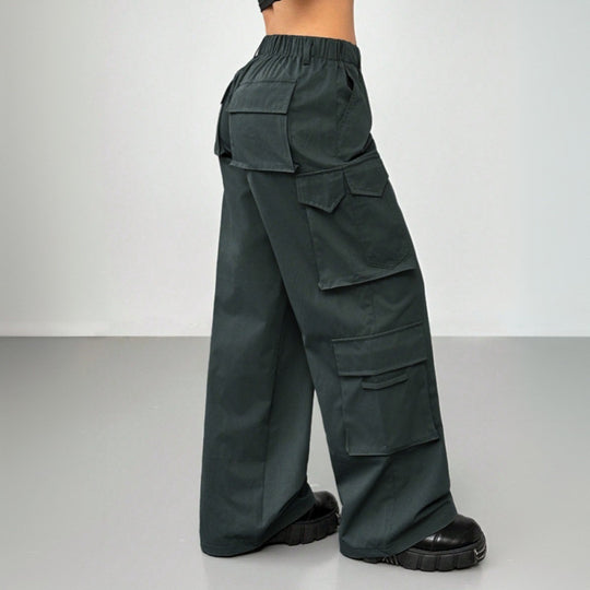 Damen Cargo-Hose mit weitem Schnitt und praktischen Taschen EB