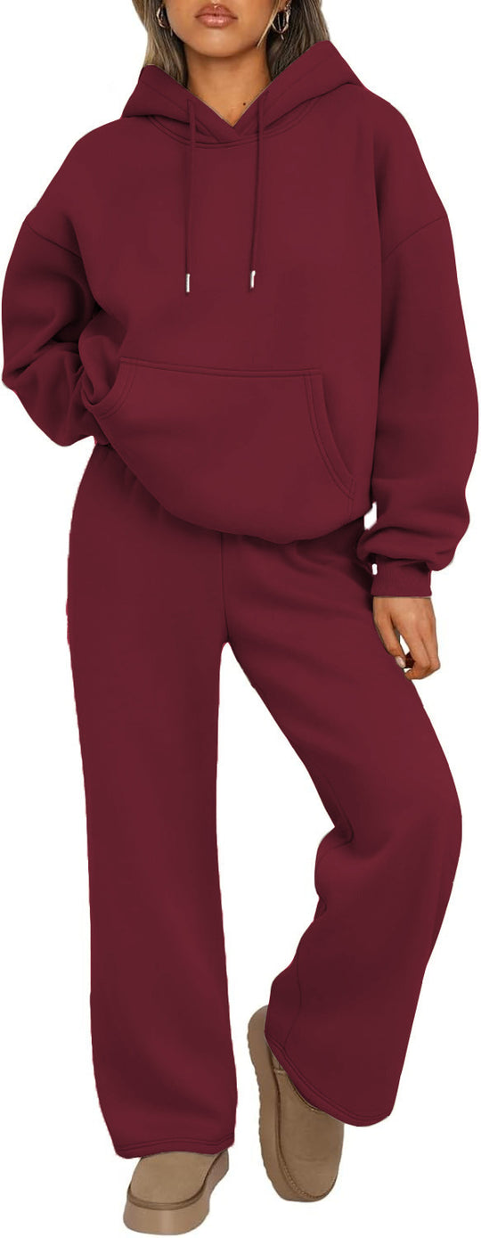 Unisex minimalistischer Kapuzenpullover aus French-Terry mit flachem Kordelzug und verstärkter Nackenpasse EB