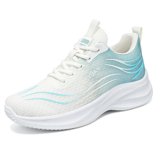 Damen Sportliche Laufschuhe mit atmungsaktivem Strickdesign und gepolsterter Dämpfung EB