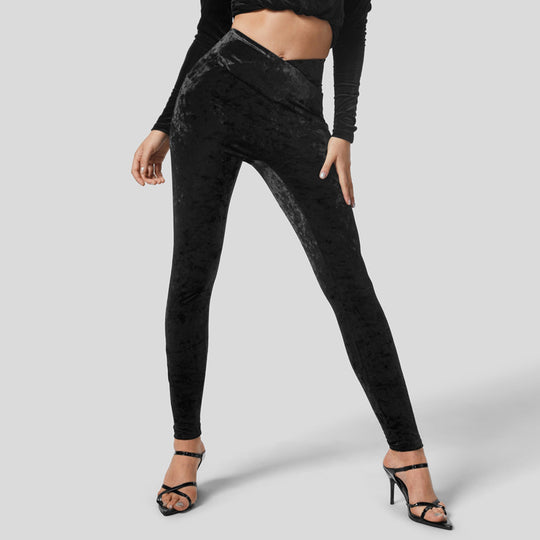 Damen Hochwertige Leggings mit luxuriösem Samtfinish EB