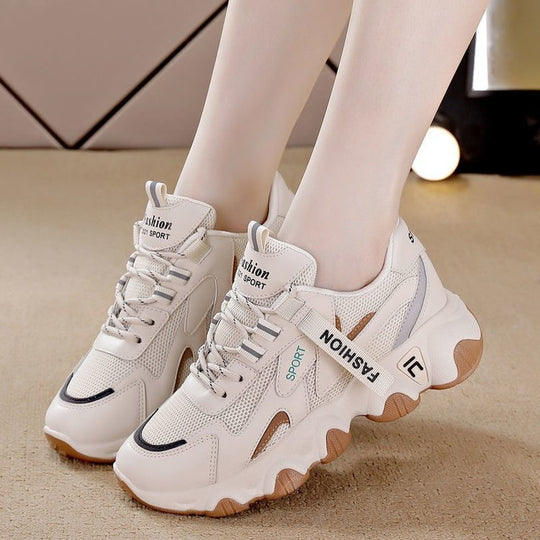 Damen Sportliche Sneakers mit atmungsaktiver Mesh-Oberfläche und ergonomischer Dämpfung EB