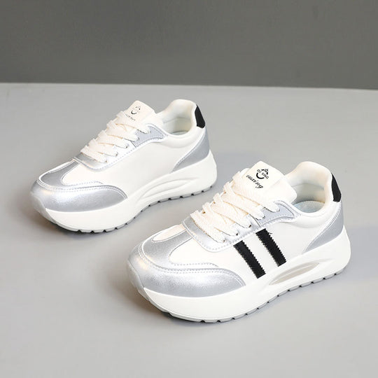 Damen sportive Sneaker mit luftdurchlässiger Oberflächenstruktur und dämpfendem Profil EB