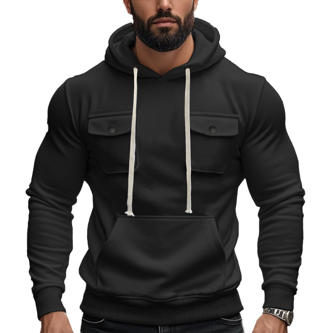 Herren Kapuzenpullover mit praktischen Pattentaschen und modernem Design EB
