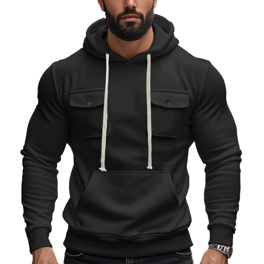 Herren Kapuzenpullover mit praktischen Pattentaschen und modernem Design EB