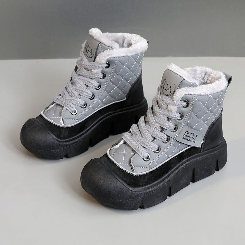 Damen Winterliche High-Top Stiefel mit kuscheligem Innenfutter und rutschfester Sohle EB