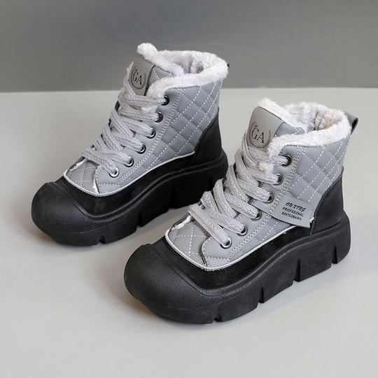 Damen Winterliche High-Top Stiefel mit kuscheligem Innenfutter und rutschfester Sohle EB