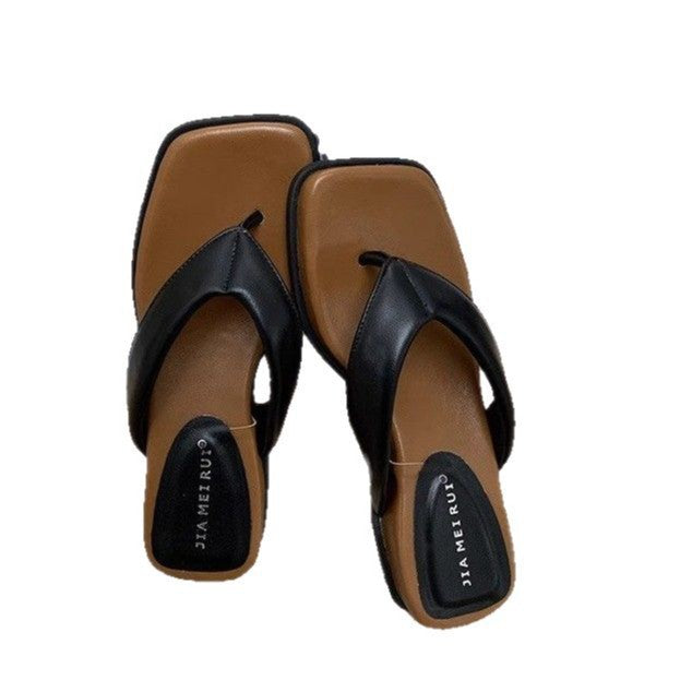Damen elegante Flip-Flop Pantoletten mit modischem Design und rutschfester Sohle EB