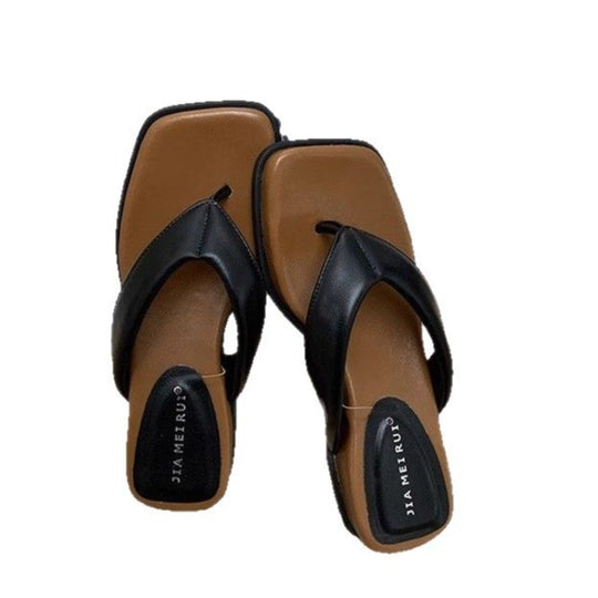 Damen elegante Flip-Flop Pantoletten mit modischem Design und rutschfester Sohle EB