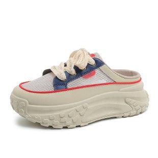 Damen bequeme Slip-On Sneakers mit atmungsaktiver Mesh-Oberfläche und rutschfester Sohle EB