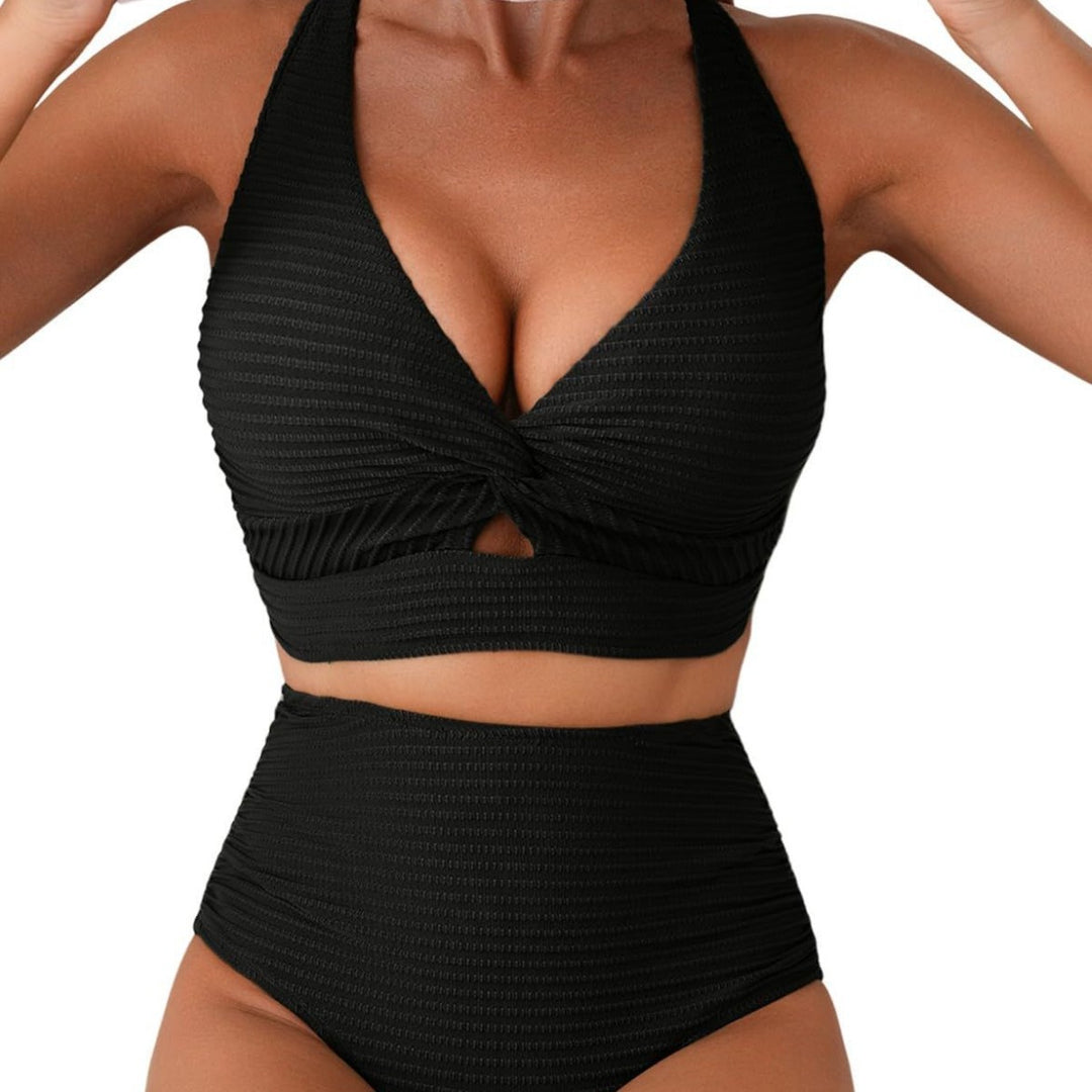 Damen Hochwertiger Badeanzug mit Raffung und Twist-Detail EB