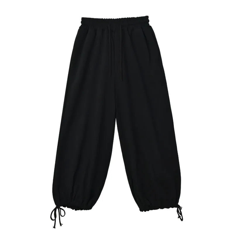 Damen nan weite hochgeschnittene Lounge-Hose aus weichem Jersey mit Tunnelzug und Seitentaschen EB