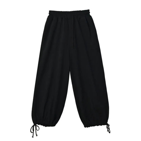 Damen nan weite hochgeschnittene Lounge-Hose aus weichem Jersey mit Tunnelzug und Seitentaschen EB