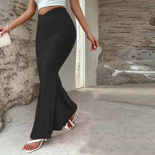 Damen figurbetontes Bleistiftkleid mit schwingendem Saum EB