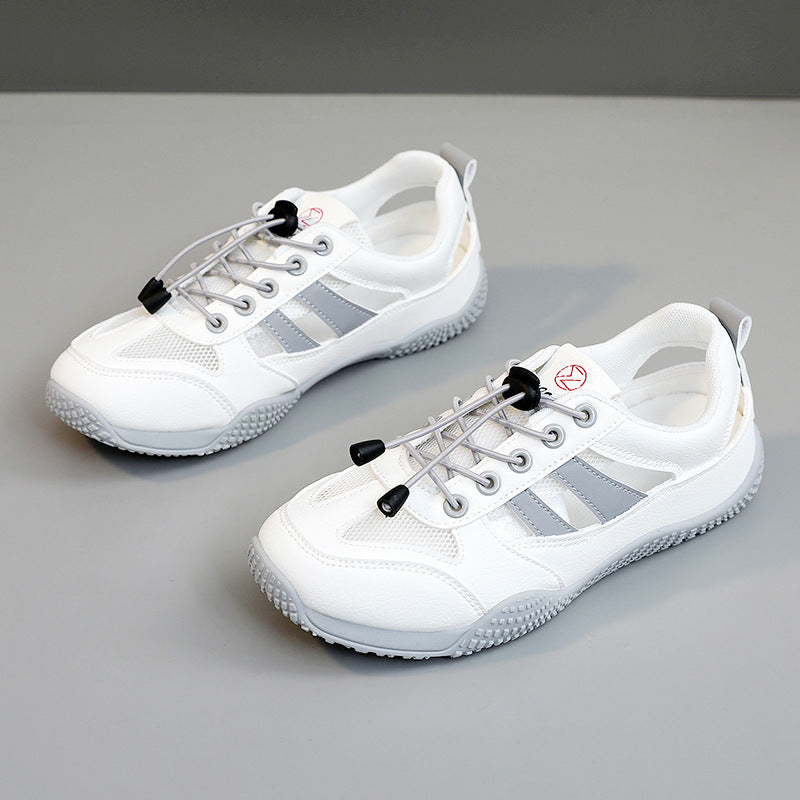 Damen modische und atmungsaktive Freizeitschuhe mit elastischem Schnürsystem EB