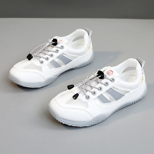Damen modische und atmungsaktive Freizeitschuhe mit elastischem Schnürsystem EB
