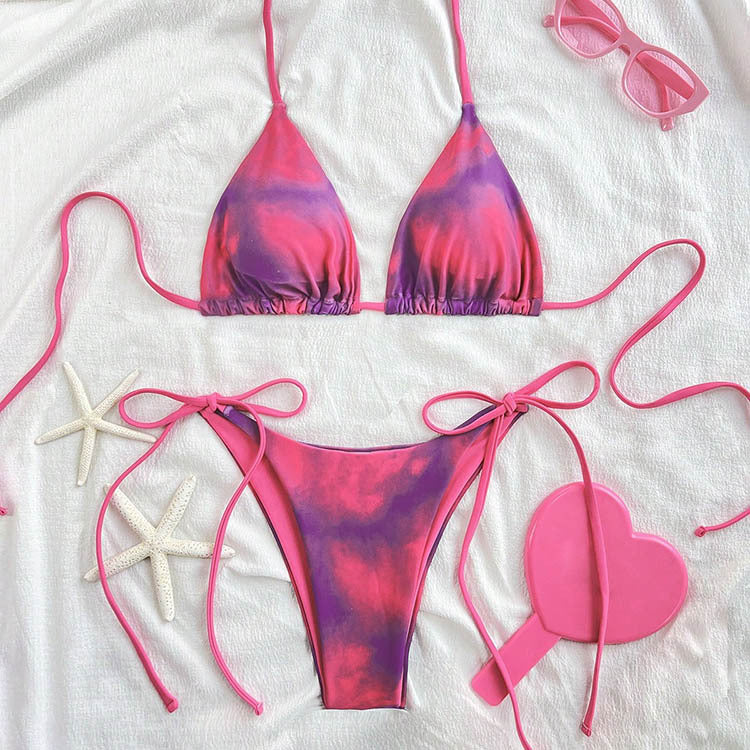 Damen Triangel-Bikini-Set mit elegantem Schnürdetail EB